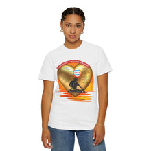 Load image into Gallery viewer, house music, chicago, chosen few djs, chicago dj, house music culture, streetwear, chicago culture, chicago fashion, chicago house music, fashion tee, frankie knuckles, jesse saunders, marshall jefferson, Farley jackmaster keith, ron hardy, steve silk hurley, chicago hoodies, graphic tee female model