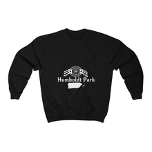 Load image into Gallery viewer, black sweatshirt humboldt park chicago paseo boricua puerto rico puerto rican hoodie puerto rican flag humboldt park lagoon chicago neighborhood chicago hoodies streetwear