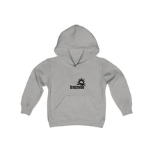 Load image into Gallery viewer, gray chicago bronzeville kids hoodie chicago hoodies unisex chicago neighborhood historic bronzeville chicago black renaissance legacy collection chicago kids wear