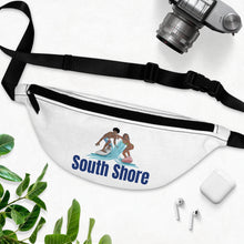 Load image into Gallery viewer, south shore chicago neighborhood south side chicago chicago fashion streetwear rainbow beach chicago hoodies historic black community black artists illustrator graphic fanny pack