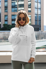 Load image into Gallery viewer, Map of Chicago White Hoodie chicago hoodies signature streetwear collection not for tourists chicago is my kind of town on the map best city ever chicago fashion celebrate chicago