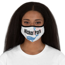 Load image into Gallery viewer, wicker park chicago puerto rican flag chicago neighborhood chicago hoodies bucktown chicago fashion chicago streetwear fitted face mask