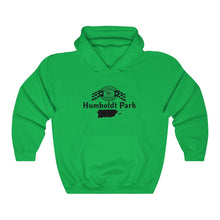 Load image into Gallery viewer, humboldt park chicago paseo boricua puerto rico puerto rican hoodie puerto rican flag humboldt park lagoon chicago neighborhood chicago hoodies green