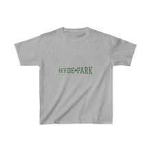 Load image into Gallery viewer, grey chicago hyde park kids t-shirt university museum parks lake michigan chicago hoodies unisex chicago neighborhood kids tee shirt chicago kidswear gray