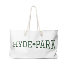 Load image into Gallery viewer, chicago hyde park tote bag university museum parks lake michigan chicago hoodies chicago neighborhood white tote bag weekender