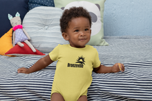 Load image into Gallery viewer, yellow chicago bronzeville baby onesie chicago hoodies unisex chicago neighborhood infant wear chicago babies chicago neighborhood historic bronzeville chicago black renaissance legacy collection