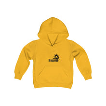 Load image into Gallery viewer, gold chicago bronzeville kids hoodie chicago hoodies unisex chicago neighborhood historic bronzeville chicago black renaissance legacy collection chicago kids wear