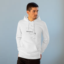 Load image into Gallery viewer, chicago hoodies not for tourists map hoodie organic chicago hoodies signature streetwear collection not for tourists chicago is my kind of town on the map best city ever chicago fashion celebrate chicago