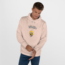Load image into Gallery viewer, male model pink blush humble loyal gothic hoodie streetwear chicago hoodies skull