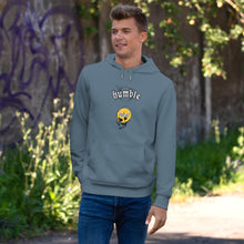 Load image into Gallery viewer, male model forest slate color hoodie humble loyal gothic hoodie streetwear chicago hoodies skull