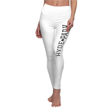 Load image into Gallery viewer, front view chicago hyde park white leggings university museum parks lake michigan chicago hoodies women chicago neighborhood streetwear chicago girls chicago girlies model