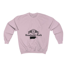 Load image into Gallery viewer, pink sweatshirt humboldt park chicago paseo boricua puerto rico puerto rican hoodie puerto rican flag humboldt park lagoon chicago neighborhood chicago hoodies streetwear