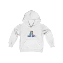 Load image into Gallery viewer, south shore chicago neighborhood south side chicago chicago fashion streetwear rainbow beach chicago hoodies historic black community black artists illustrator graphic kids hoodie