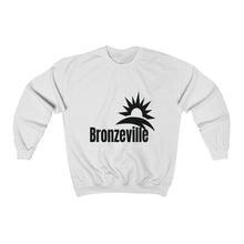 Load image into Gallery viewer, white chicago bronzeville sweatshirt chicago hoodies unisex chicago neighborhood historic bronzeville chicago black renaissance legacy collection