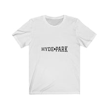 Load image into Gallery viewer, white chicago hyde park t-shirt university museum parks lake michigan chicago hoodies unisex chicago neighborhood tee shirt