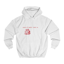 Load image into Gallery viewer, White Slept On Hoodie from Chicago Hoodies (front) red letters red graphic slept on hoodie self worth underappreciated later haters on my grind rip haters getting the bag chicago hoodies haterade