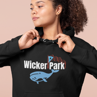 Load image into Gallery viewer, wicker park chicago puerto rican flag  chicago neighborhood chicago hoodies bucktown chicago fashion chicago streetwear graphic hoodie