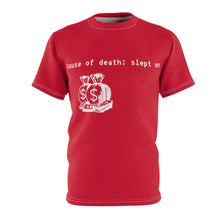 Load image into Gallery viewer, slept on by my haters red tee self worth underappreciated later haters on my grind rip haters getting the bag chicago t-shirt haterade