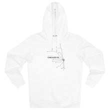 Load image into Gallery viewer, chicago map city hoodie white