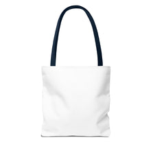 Load image into Gallery viewer, lincoln park chicago chicago hoodies chicago north side graphic hoodie unisex chicago neighborhood tote bag back view navy blue handle
