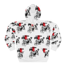 Load image into Gallery viewer, chicago o-block hoodie neon anime chicago hoodies unisex chicago neighborhood chief keef parkway gardens woodlawn king von o block white hoodie front view street ball legend
