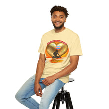 Load image into Gallery viewer, house music, chicago, chosen few djs, chicago dj, house music culture, streetwear, chicago culture, chicago fashion, chicago house music, fashion tee, frankie knuckles, jesse saunders, marshall jefferson, Farley jackmaster keith, ron hardy, steve silk hurley, chicago hoodies, graphic tee, male model, banana color, beige, tan
