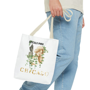 lincoln park chicago chicago hoodies chicago north side graphic hoodie unisex chicago neighborhood man holding tote