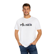 Load image into Gallery viewer, pilsen, unisex, chicago neighborhood, mexican culture, mexican heritage, chicago fashion, chicago streetwear, graphic tee, male model, chicago hoodies
