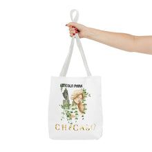 Load image into Gallery viewer, lincoln park chicago chicago hoodies chicago north side graphic hoodie unisex chicago neighborhood woman holding white tote bag
