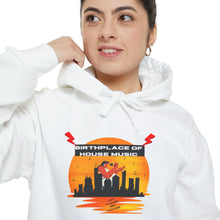 Load image into Gallery viewer, house music, chicago, chosen few djs, chicago dj, house music culture, streetwear, chicago culture, chicago fashion, chicago house music, fashion hoodie, frankie knuckles, jesse saunders, marshall jefferson, Farley jackmaster keith, ron hardy, steve silk hurley, chicago hoodies
