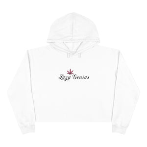 Women's Pink Leaf 420 Crop Hoodie