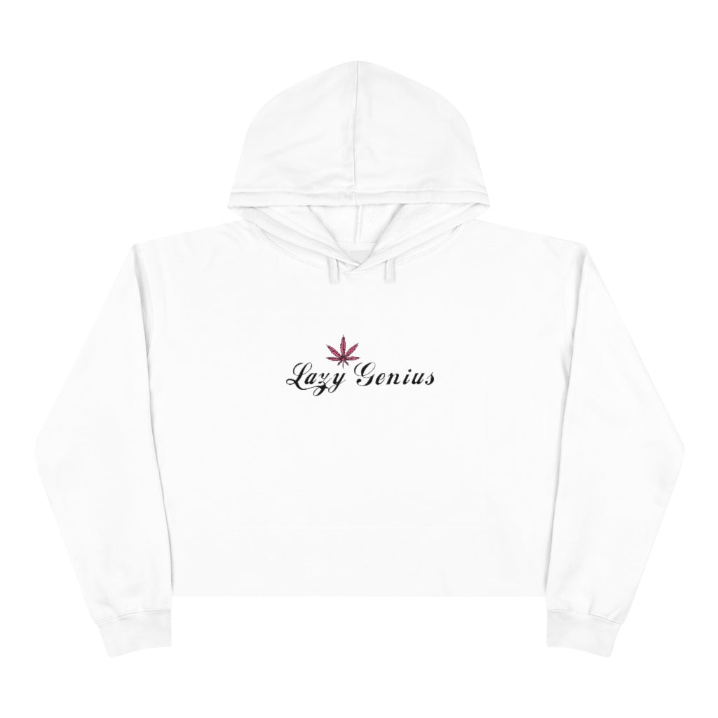 Women's Pink Leaf 420 Crop Hoodie