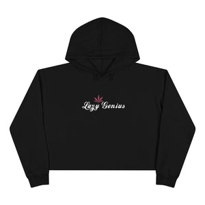 Women's Pink Leaf 420 Crop Hoodie