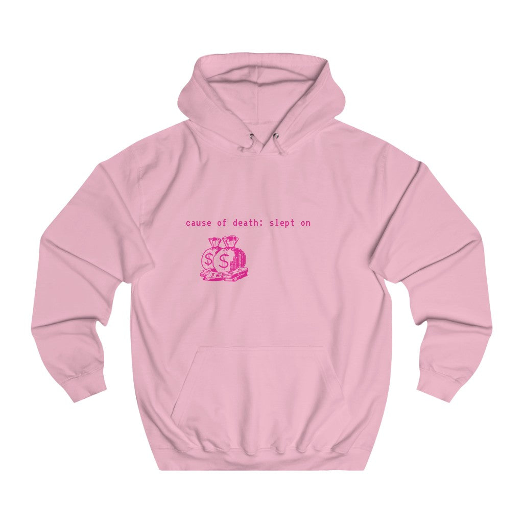 Pink Slept On Hoodie from Chicago Hoodies slept on hoodie self worth underappreciated later haters on my grind rip haters getting the bag chicago hoodies haterade