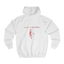 Load image into Gallery viewer, White Slept On Hoodie from Chicago Hoodies (back) slept on hoodie self worth underappreciated later haters on my grind rip haters getting the bag chicago hoodies haterade
