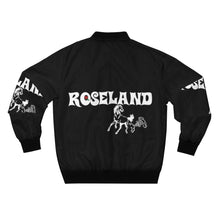 Load image into Gallery viewer, back view roseland chicago neighborhood far south side bomber jacket chicago hoodies chicago culture streetwear chicago fashion Dreadhead Cowboy
