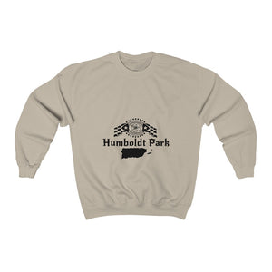 beige khaki sweatshirt humboldt park chicago paseo boricua puerto rico puerto rican hoodie puerto rican flag humboldt park lagoon chicago neighborhood chicago hoodies streetwear