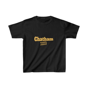 chicago chatham neighborhood kids tee south side community simeon high school chicago hoodies chicago culture chicago streetwear kids t shirt gold lettering graphic tee black
