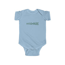 Load image into Gallery viewer, blue chicago hyde park baby onesie university museum parks lake michigan chicago hoodies unisex chicago neighborhood infant wear chicago babies
