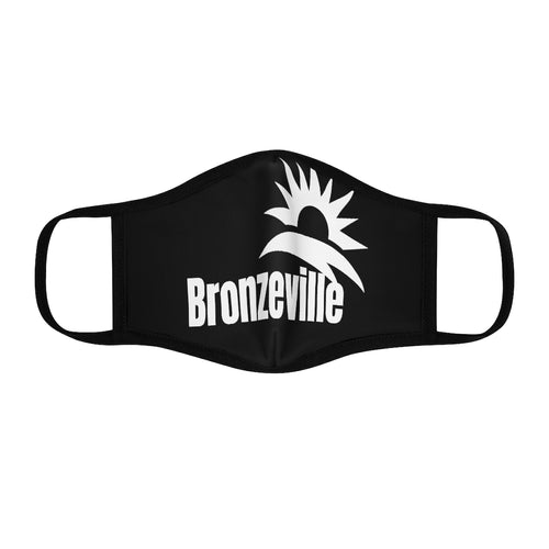 chicago bronzeville fitted face mask chicago hoodies chicago neighborhood streetwear black mask white letters historic bronzeville chicago black renaissance legacy collection tee shirt