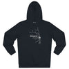 organic black chicago hoodie white design  chicago hoodies brand chicago hoodies signature streetwear collection not for tourists chicago is my kind of town on the map best city ever chicago fashion celebrate chicago black hoodie