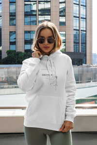 Map of Chicago White Hoodie chicago hoodies signature streetwear collection not for tourists chicago is my kind of town on the map best city ever chicago fashion celebrate chicago