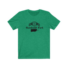 Load image into Gallery viewer, green tee humboldt park chicago paseo boricua puerto rico puerto rican hoodie puerto rican flag humboldt park lagoon chicago neighborhood chicago hoodies t-shirt streetwear
