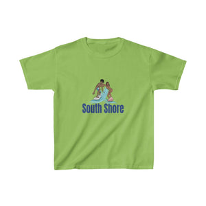 south shore chicago neighborhood south side chicago chicago fashion streetwear rainbow beach chicago hoodies historic black community black artists illustrator graphic kids tee green
