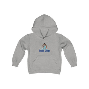 south shore chicago neighborhood south side chicago chicago fashion streetwear rainbow beach chicago hoodies historic black community black artists illustrator graphic kids hoodie gray
