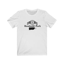Load image into Gallery viewer, white tee humboldt park chicago paseo boricua puerto rico puerto rican hoodie puerto rican flag humboldt park lagoon chicago neighborhood chicago hoodies t-shirt streetwear
