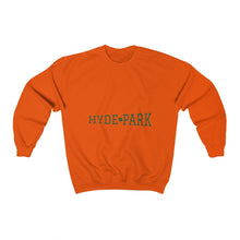 Load image into Gallery viewer, orange chicago hyde park sweatshirt university museum parks lake michigan chicago hoodies unisex chicago neighborhood
