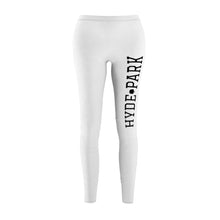 Load image into Gallery viewer, white chicago hyde park leggings university museum parks lake michigan chicago hoodies women chicago neighborhood streetwear chicago girls chicago girlies black letters
