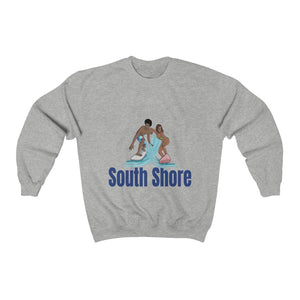light grey south shore chicago neighborhood south side chicago chicago fashion streetwear rainbow beach chicago hoodies historic black community black artists illustrator graphic sweatshirt