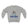 light grey south shore chicago neighborhood south side chicago chicago fashion streetwear rainbow beach chicago hoodies historic black community black artists illustrator graphic sweatshirt